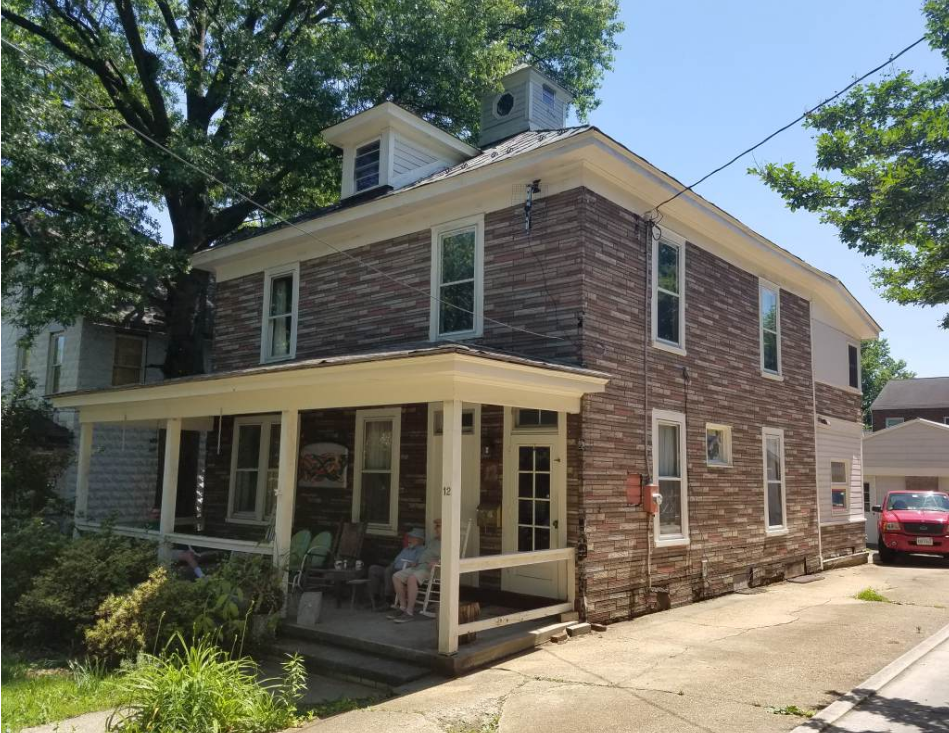12 West Mt Ida today. The second front door was added around 1946, the bricktex siding probably in the 1950s and the cupola around 1980. 12 West Mt Ida today. The second front door was added around 1946, the bricktex siding probably in the 1950s and the cupola around 1980.